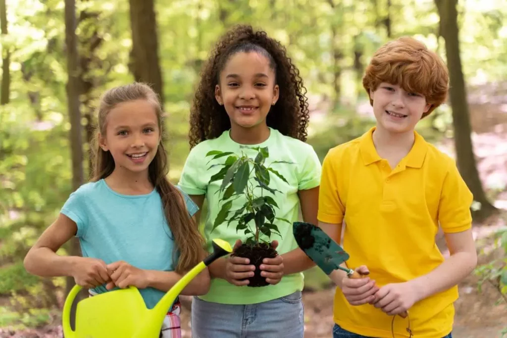 Crianças preservando a natureza